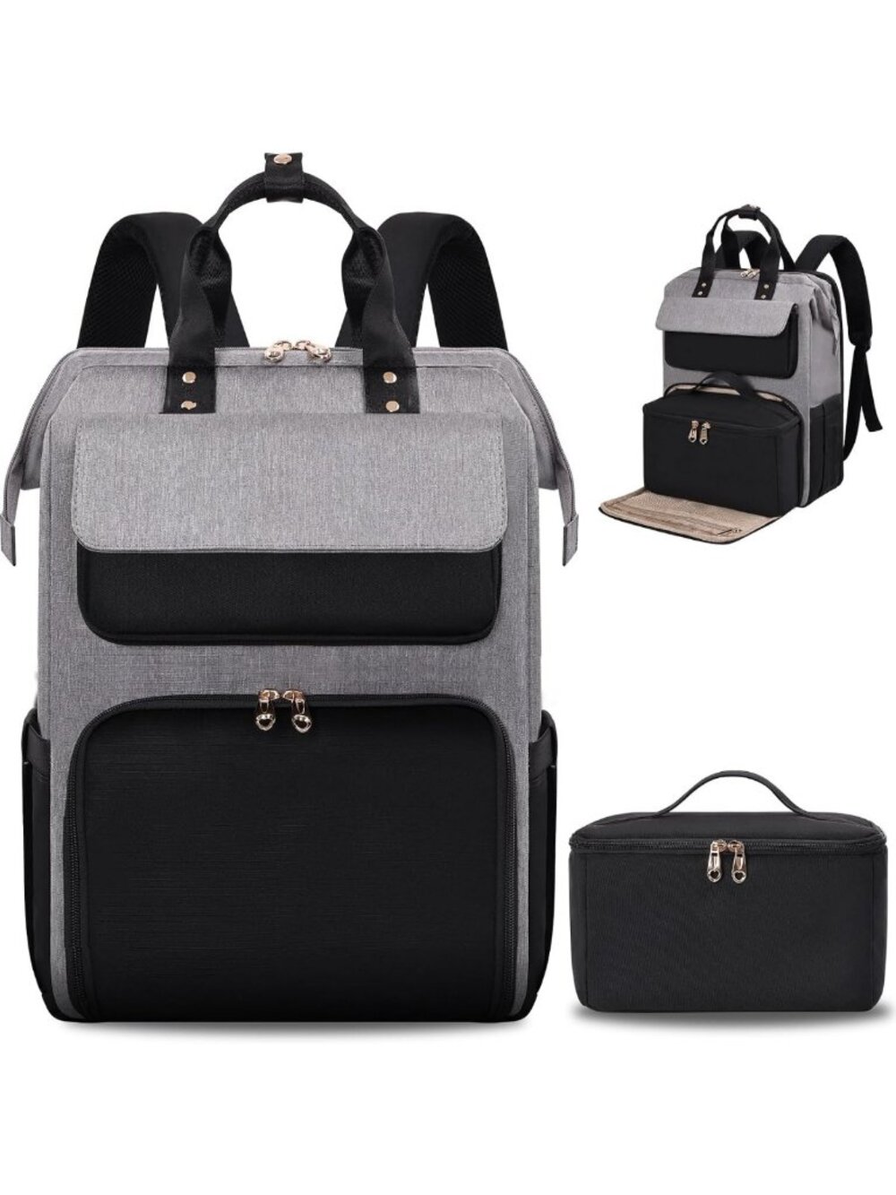 Stylish Insulated Lunch Backpack for Women, 17.3" Laptop Bag, Perfect for Work